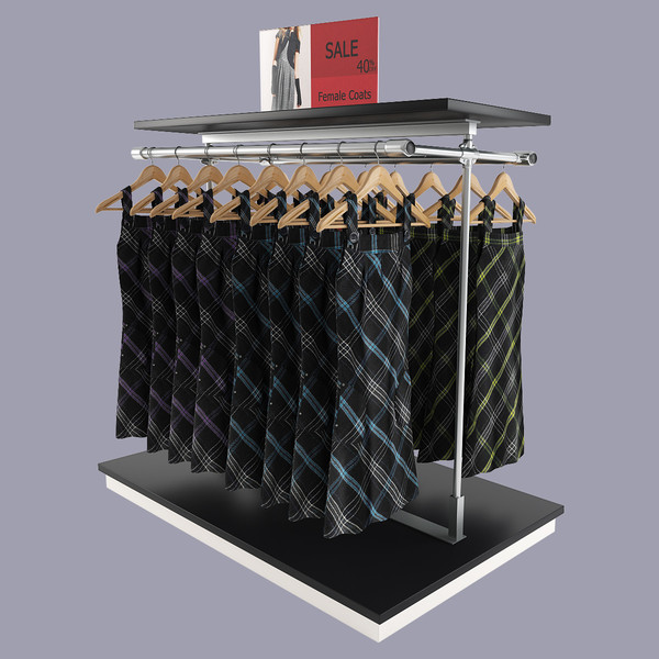 max female dresses rack - Female Detailed Dress Rack by 3dlittlebee